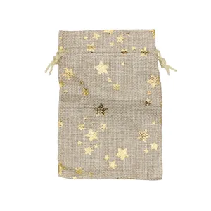 16x20 CM | Original Printed | Printed Potli Jute Bag | Gift Return Gifts Bags |  Drawstring Bags | Pack Of 10