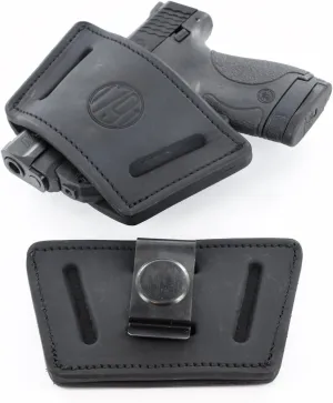 1791 Universal Leather Gun Holster, OWB/IWB CCW Holster, Right and Left Handed - Fits Glock, HK, SIG Walther
