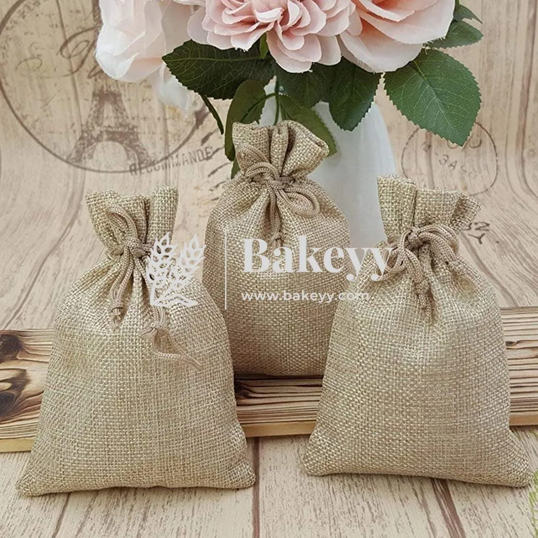 18x24 CM | Jute Potli Bag | Gift Return Gifts Bags| Natural Jute Colour | Drawstring Bags