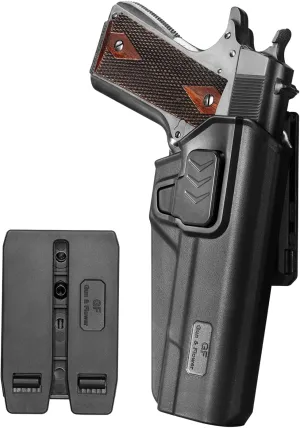 1911 Holster,OWB Holster for Colt 1911/Elite Force 1911/ Kimber 1911/Rock Island Armory 1911/Springfield 1911/1911 Full Size 5'' No Rail. Adjustable Cant-Right Hand