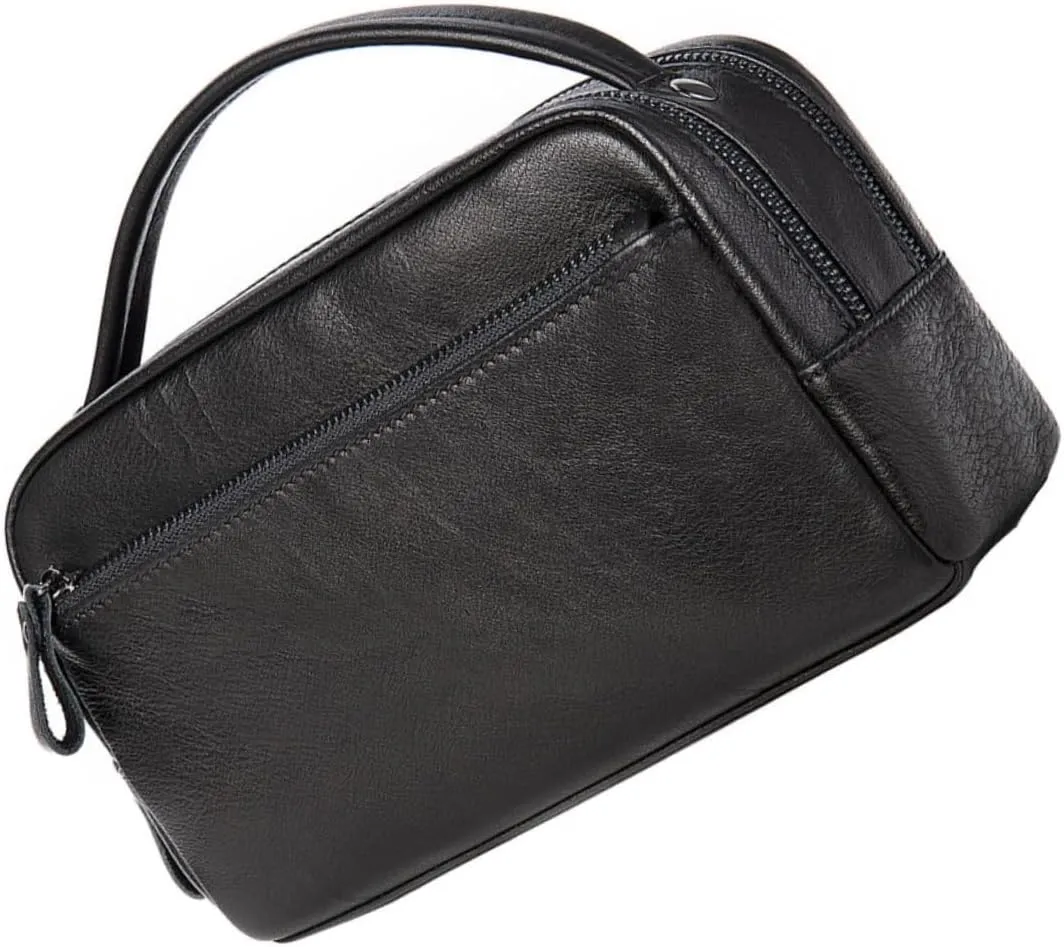 1Pc Large Capacity Leather Business Handbag for Men Portable Multi Functional Pouch Storage Bag for Travel and Fitness Practical Design with Internal Compartments Lightweight and