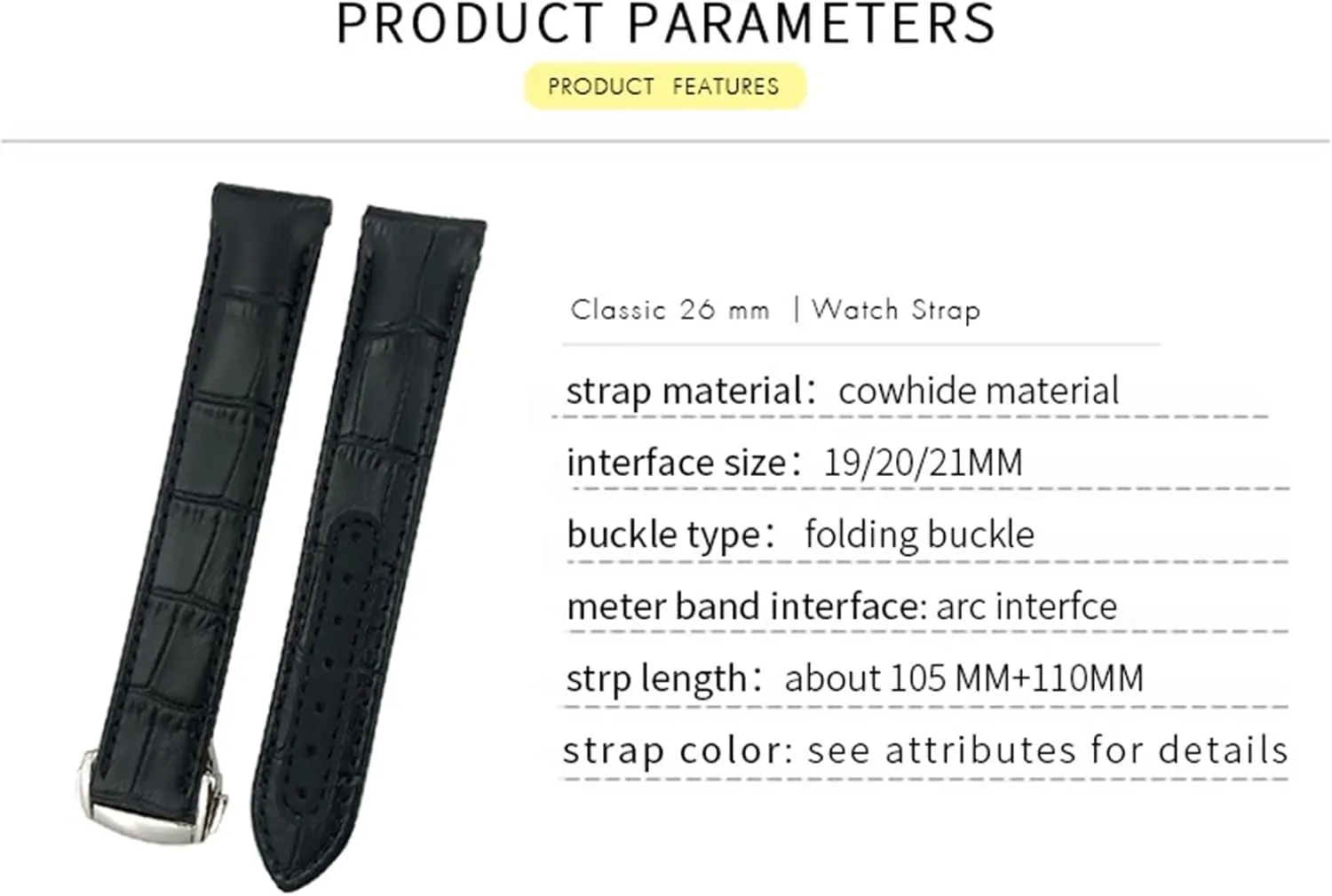 20mm Curved Leather Cowhide Watch Band Fit for Omega Speedmaster Seamaster 300 AT150 Sxwatch Watch Strap