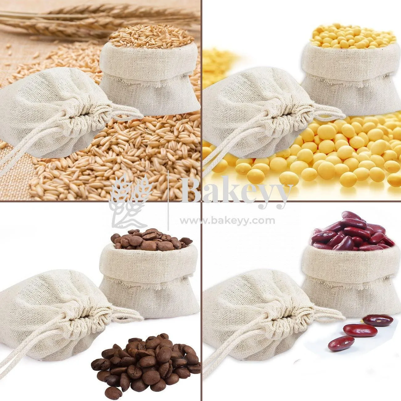 22x31 CM | Jute Potli Bag | Cream Colour | Gift Return Gifts Bags | Drawstring Bags