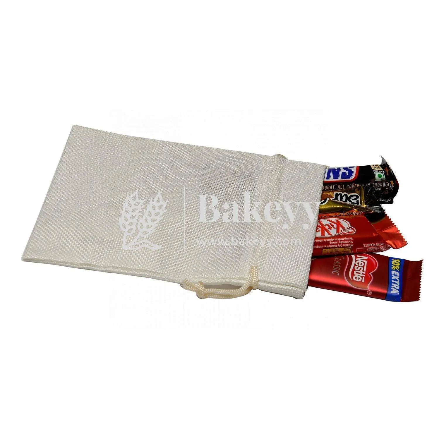 22x31 CM | Jute Potli Bag | Cream Colour | Gift Return Gifts Bags | Drawstring Bags