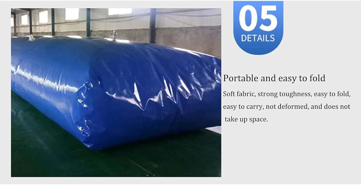 240L-4000L Foldable Outdoor Water Storage Bag with Faucet, Portable PVC Water Tank for Gardening, Camping, Emergency, and Construction Use(1000L: 1.5 * 1.2 * 0.6M)
