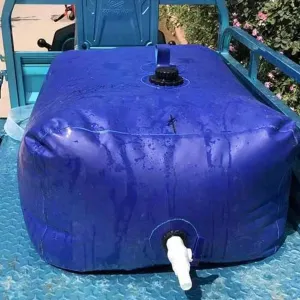 240L-4000L Foldable Outdoor Water Storage Bag with Faucet, Portable PVC Water Tank for Gardening, Camping, Emergency, and Construction Use(1000L: 1.5 * 1.2 * 0.6M)