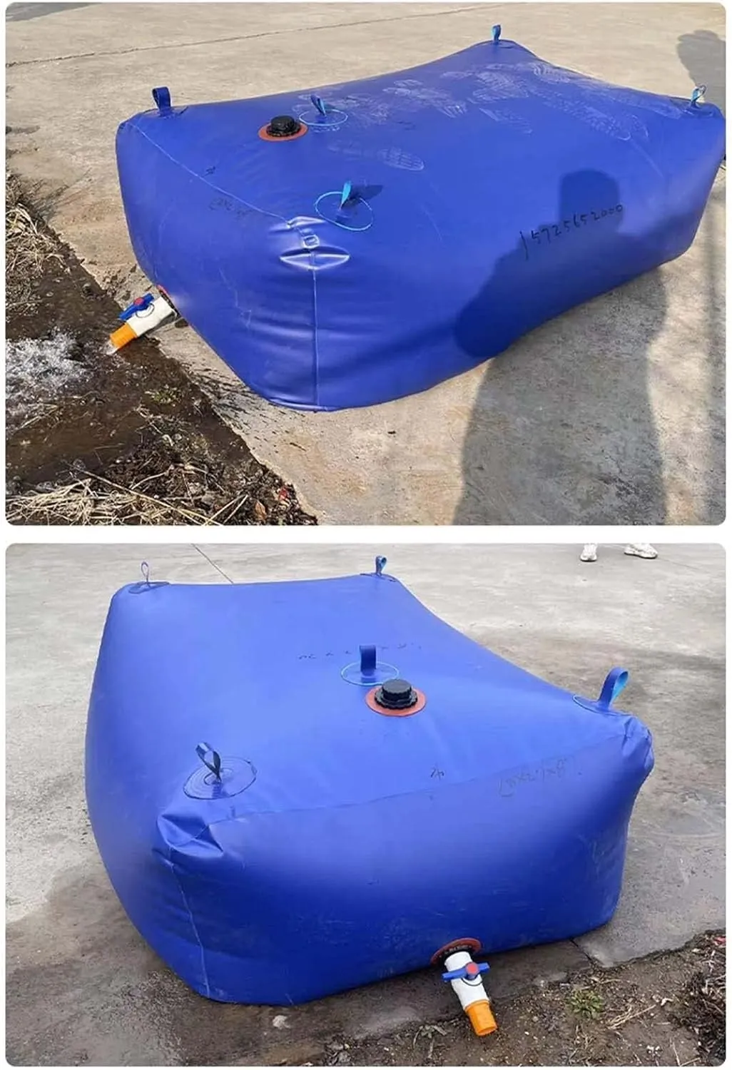240L-4000L Foldable Outdoor Water Storage Bag with Faucet, Portable PVC Water Tank for Gardening, Camping, Emergency, and Construction Use(1000L: 1.5 * 1.2 * 0.6M)