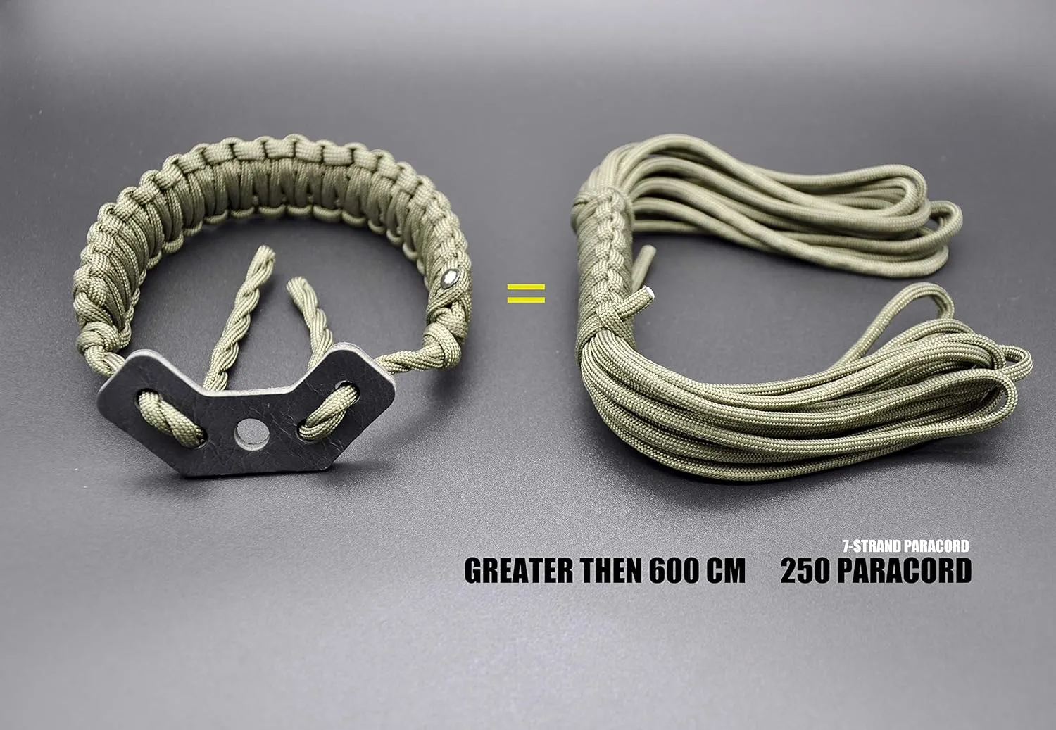 250 Paracord Bow Archery Wrist Sling - Multi Functional Survival Compound Wrist Sling for Hunting & Shooting - No Stabilizer Needed-Successive Length 20 Feet