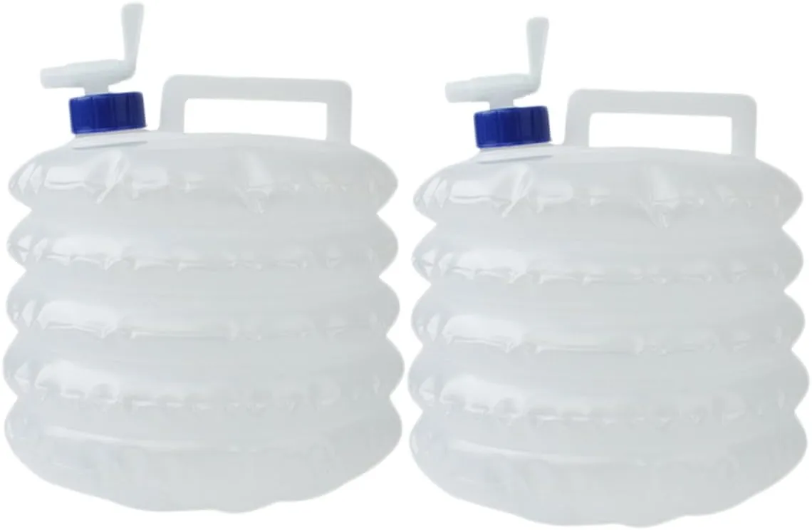 2Pcs Collapsible Outdoor Water Storage Bag Pe Water Container for Camping Hiking Self Driving Trips and Emergency Use Practical and Convenient Water Buckets