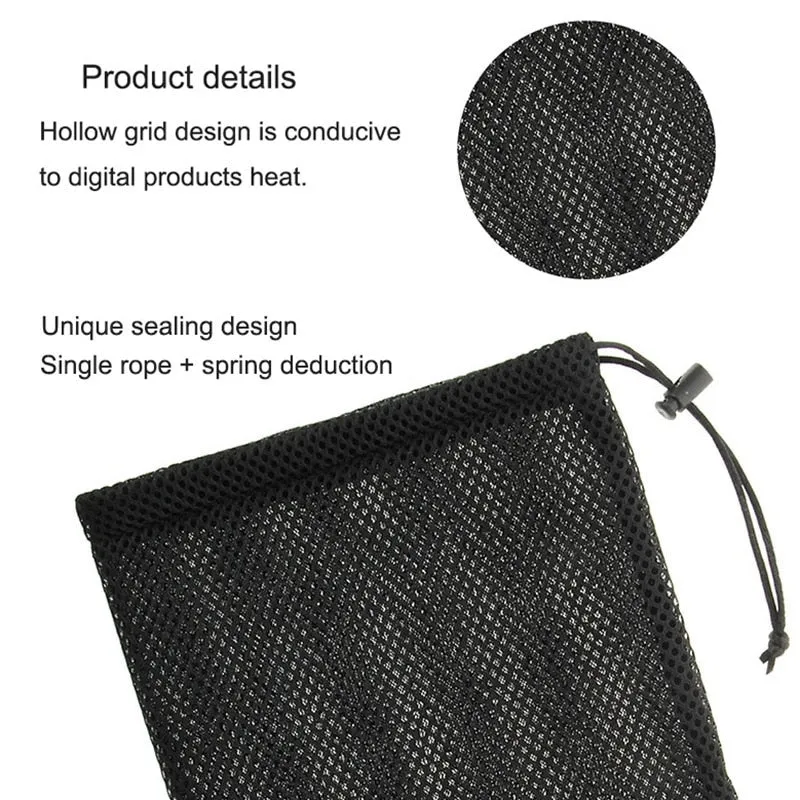2Pcs Nylon Mesh Bag Women Cosmetic Bag Organizer USB Cable Earphone Charger Bag Portable Travel Camping Dust-proof Storage Bags