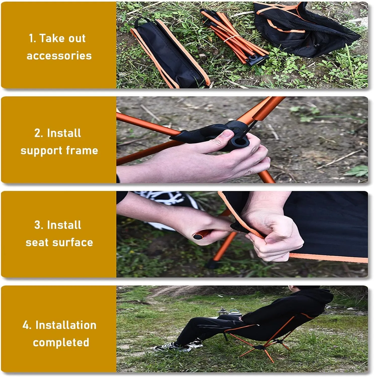 2PCS Ultralight Folding Camping Chairs with Carry Bag, Portable Camping Foldable Chair for Adults, Quick Disassembly and Assembly, Compact & Heavy Duty for Outdoor Backpacking,Red (Dark Blue One Size)