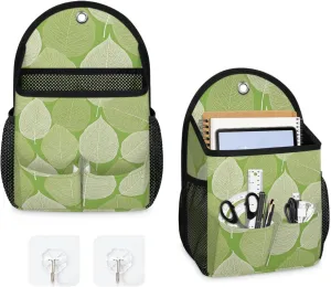 2pcs Wall Hanging Storage Bag Leaves Vein Hanging Baskets for Organizing Wall Organizer with Pockets for Kitchen Bedroom Bathroom Dormitory