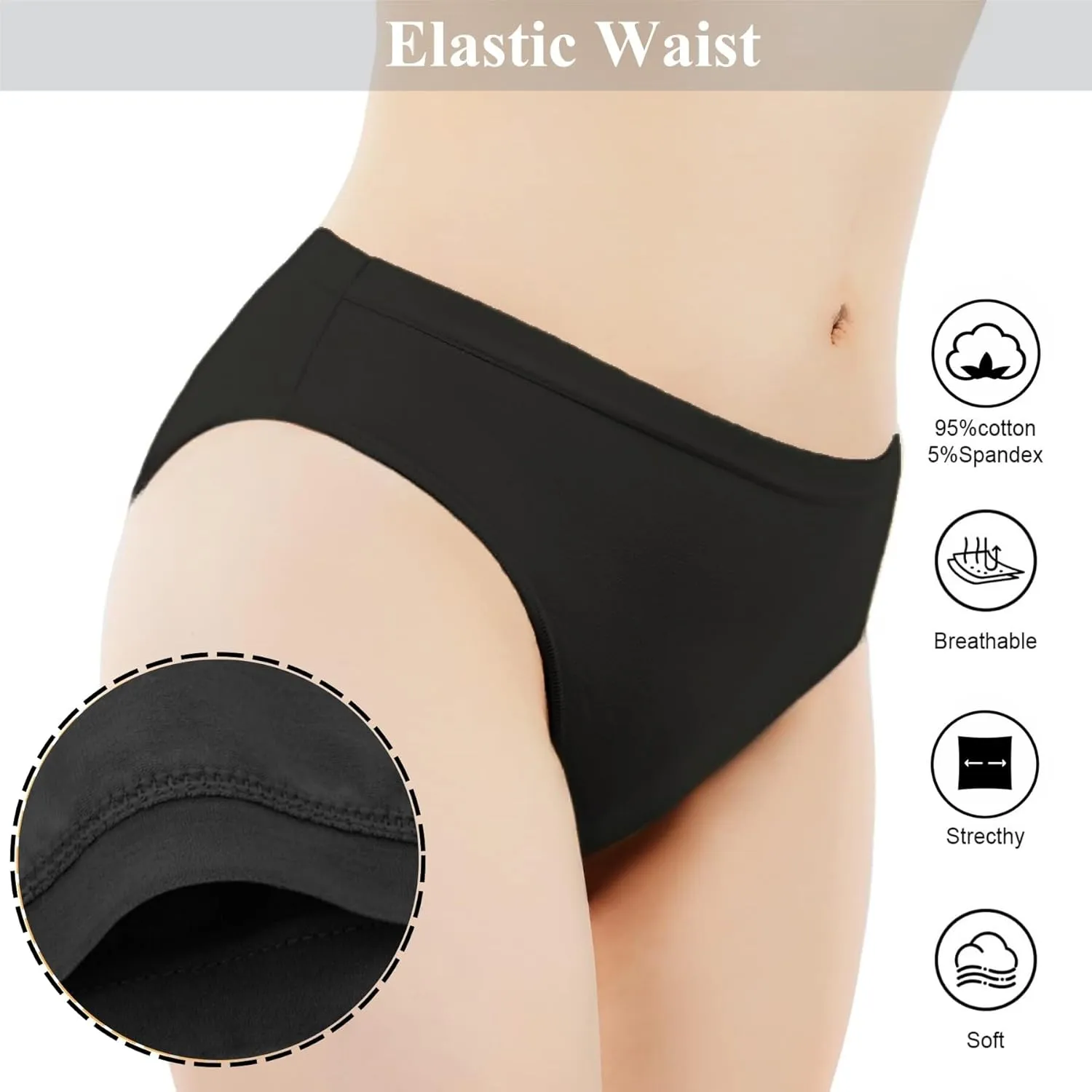 3 Packs Ballet Underwear High Cut Gymnastics Seamless Dance Underpants Briefs for Girls