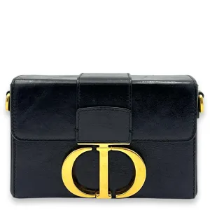 30 Montaigne Box Crossbody bag in Calfskin, Gold Hardware