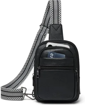 3L SMALL Sling Bag Fanny Packs For Women Men Mini Crossbody Chest Belt Travel Bag Purse Handbag Faux Leather Fashion Cute
