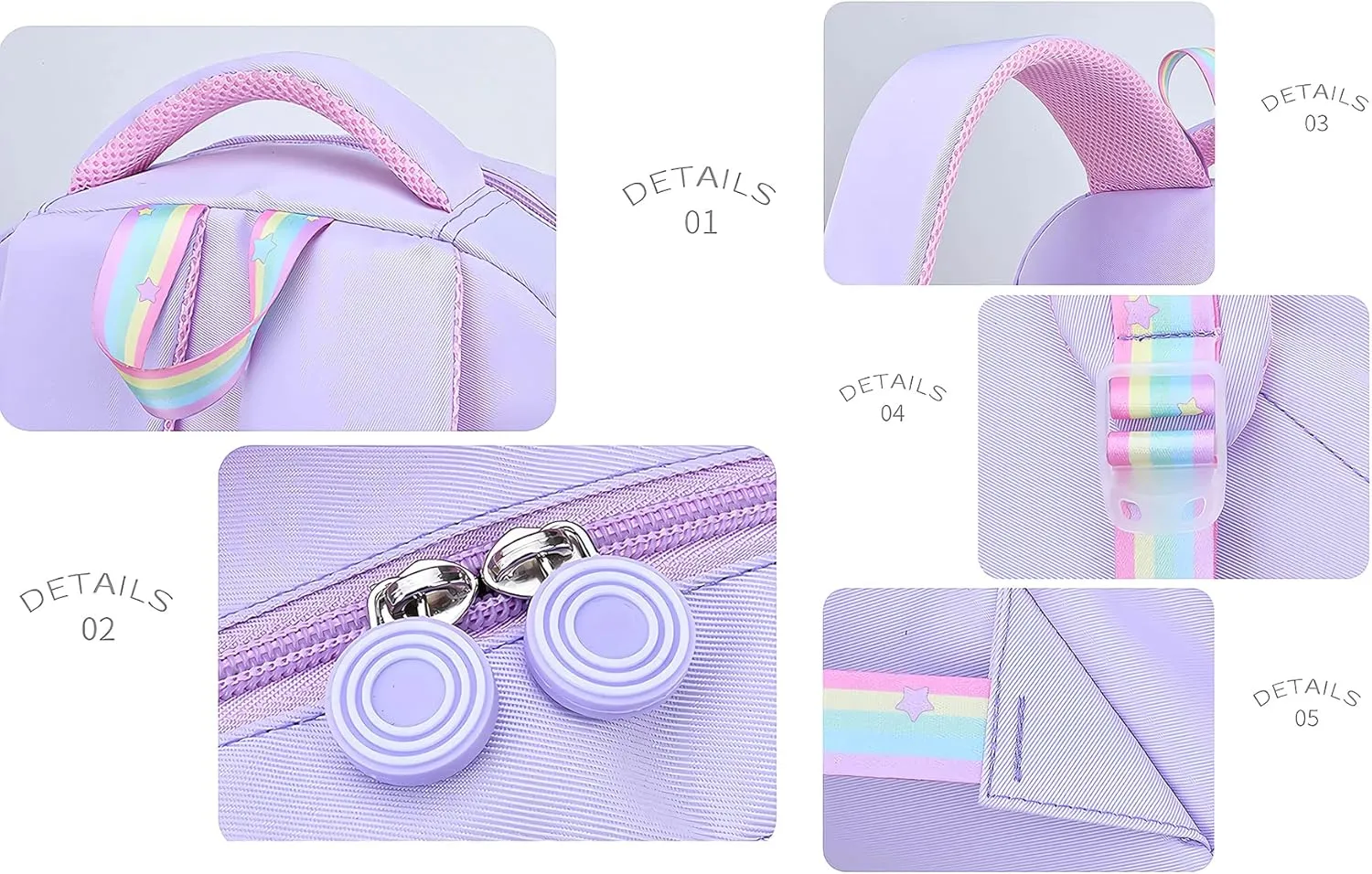 3Pcs Girl Unicorn Backpack Set, Kids School Backpack, Cute School Bookbag For Girl, With Lunchbag And Pencilcase,Pink