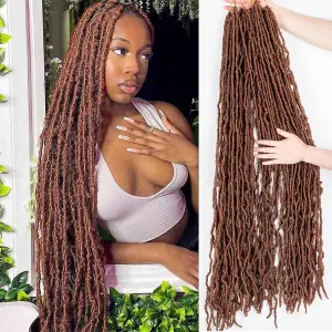40 Inch New Soft Locs Crochet Hair 6 Packs blonde Color Faux Locs Crochet Braids Hair Pre Looped Synthetic Super Long Pre Extended Crochet Locs Braiding Hair (40 Inch (Pack of 6), 30#)