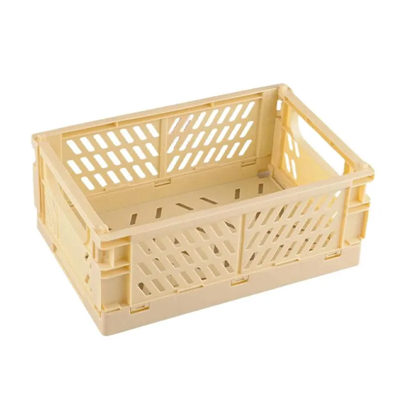 4PCS Collapsible Plastic Storage Box Desktop Organizer Basket Storage Container
