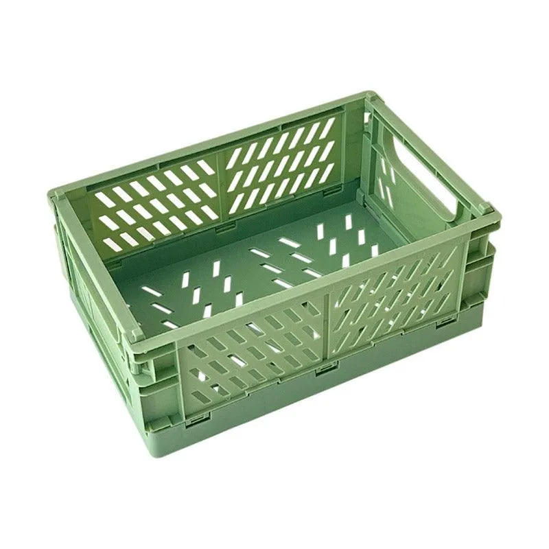 4PCS Collapsible Plastic Storage Box Desktop Organizer Basket Storage Container