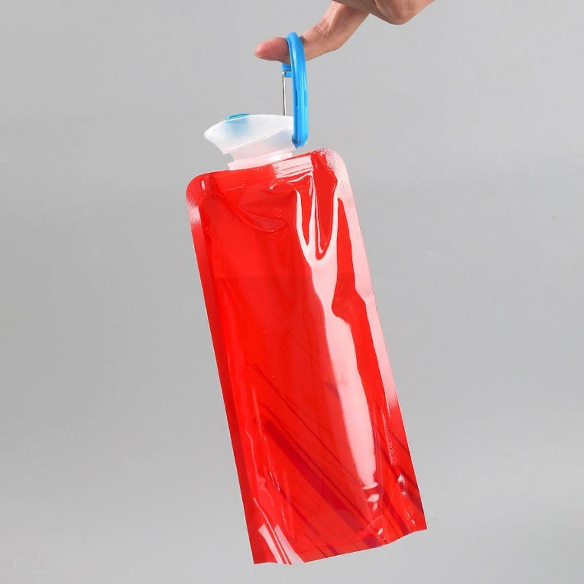 4PCS Portable 700ML Folding Water Storage Bag PE for Riding Sports Hiking Kettle