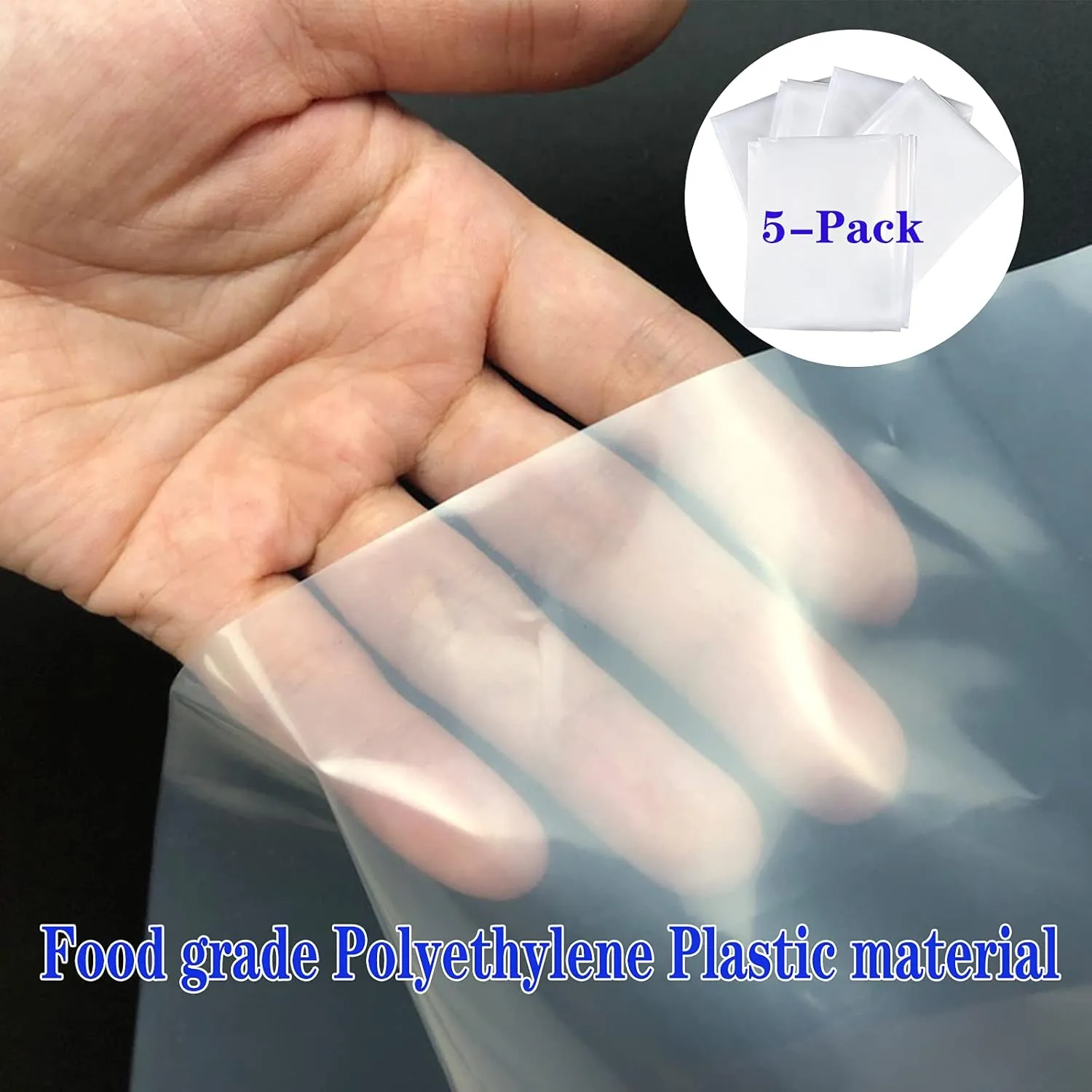 5 Pack 3242 inches Clear Plastic Storage Bags Dustproof Moistureproof Jumbo Moving and storage bag for Blanket Clothes and Big Plush Toys Luggage, Suitcase, Comforter, Chair, Kids Bike,Reusable
