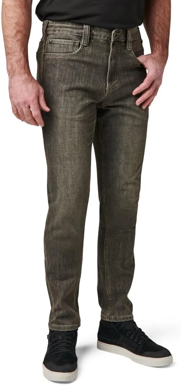 5.11 Tactical Men's Defender-Flex Slim Jeans, Fitted Waistband, 7 Pockets, Style 74465