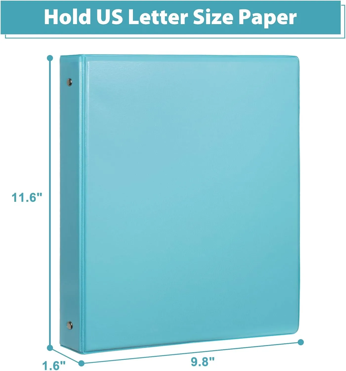6-Pack 1-Inch Binder, Standard 3 Ring Binder Fit Letter Size Paper, Presentation View Binders, Light Blue