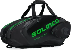 6-Pack Tour Team Tennis Racquet Bag Black and Neon Green