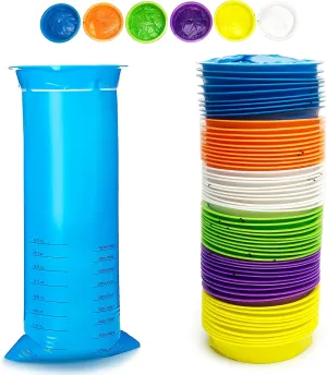 60 Count Vomit Bag Portable Emesis Puke Bags Leak Resistant Portable 1000ml Sickness Bags for Motion Sickness, Travel, Car, Airplane, Taxi Use (6 Color)