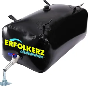 600L/160gal Long Term Water Storage Containers,Emergency Water Storage Bag, Soft Portable Vinyl Bathtub Water Bladder with Valve&Stainless-Steel Outlet-Reliable & Resistant for All Climates