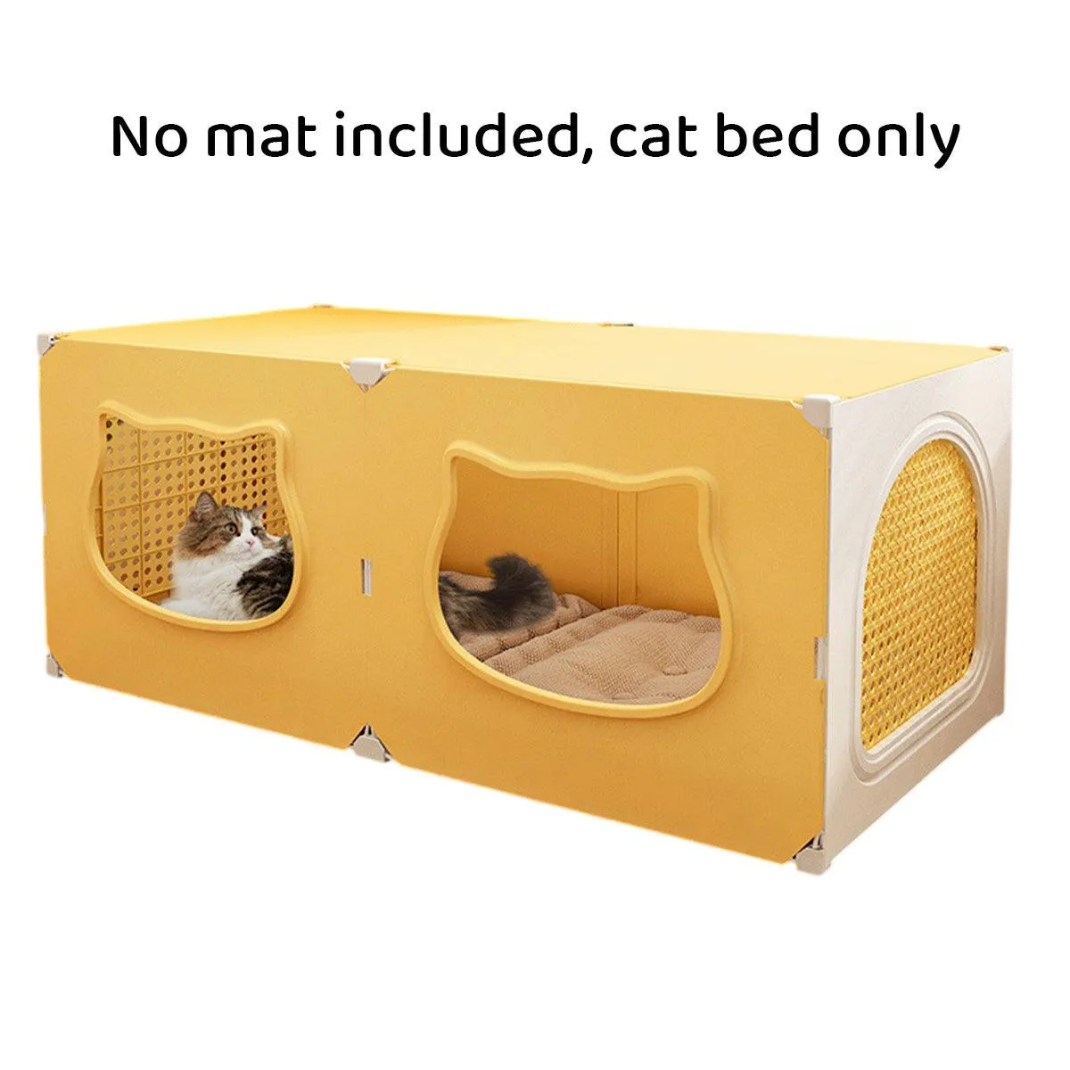 90CM Medium Cat House Foldable Double Door Breathable Pet Bed Ventilated Design