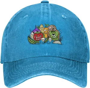 A Group of Interesting Vegetable Characters Baseball Cap for Men Women Adjustable Vintage Washed Cotton Dad Hat