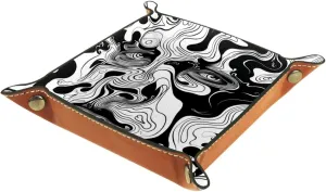 Abstract Art Man Stacking Jewelry Organizer Trays, Desk Drawer Earring Tray with Key Tray for Entryway, Small Table Tray for Women and Girls, Decorative Ring Storage Tray, 16x16cm, snh-001