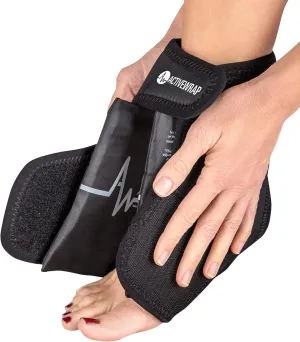 ActiveWrap Foot & Ankle Ice Pack Wrap for Heel, Arch, and Ankle Discomfort, Swelling, Soreness, and Injury Recovery – Reusable Hot & Cold Wrap with Adjustable Compression Straps