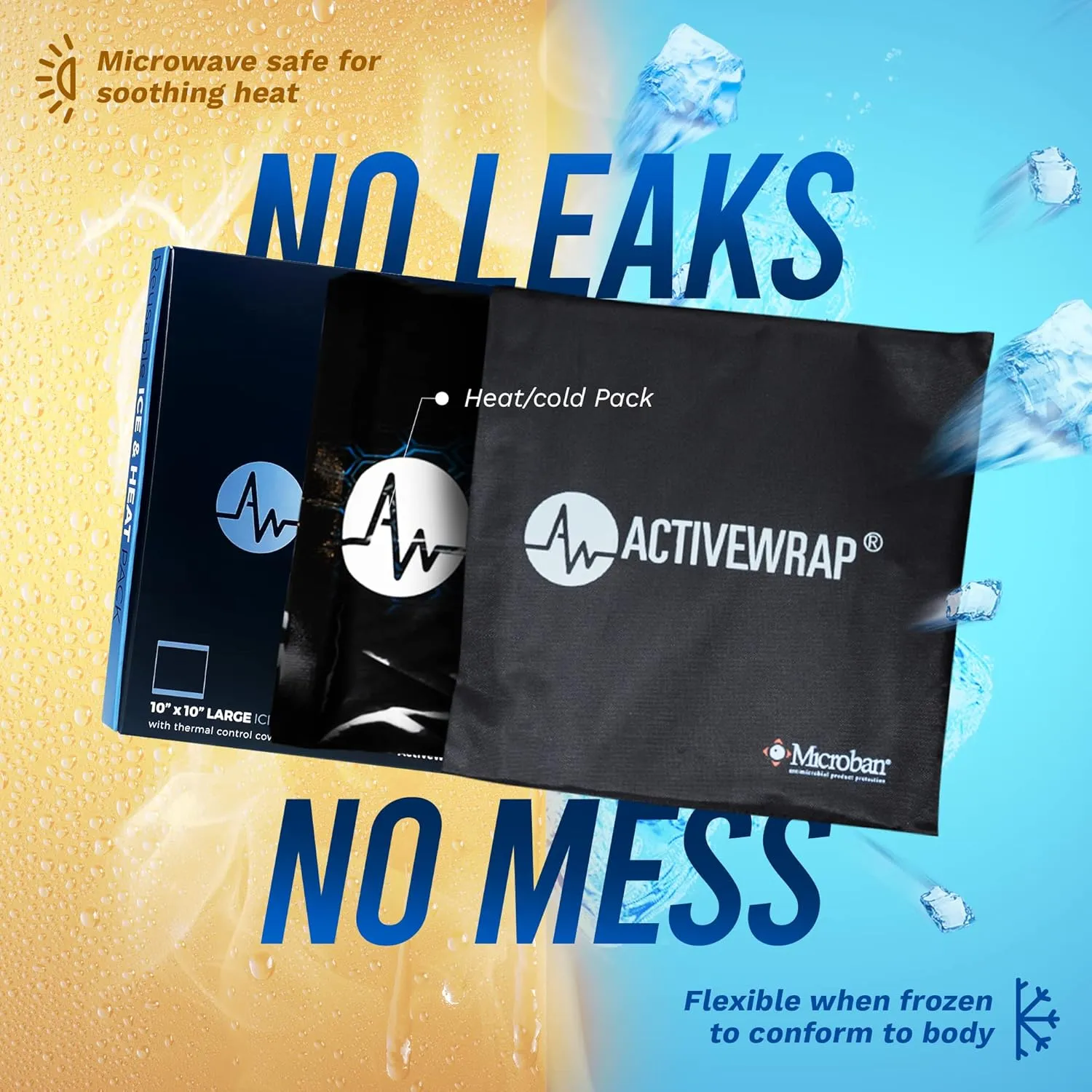 ActiveWrap Foot & Ankle Ice Pack Wrap for Heel, Arch, and Ankle Discomfort, Swelling, Soreness, and Injury Recovery – Reusable Hot & Cold Wrap with Adjustable Compression Straps