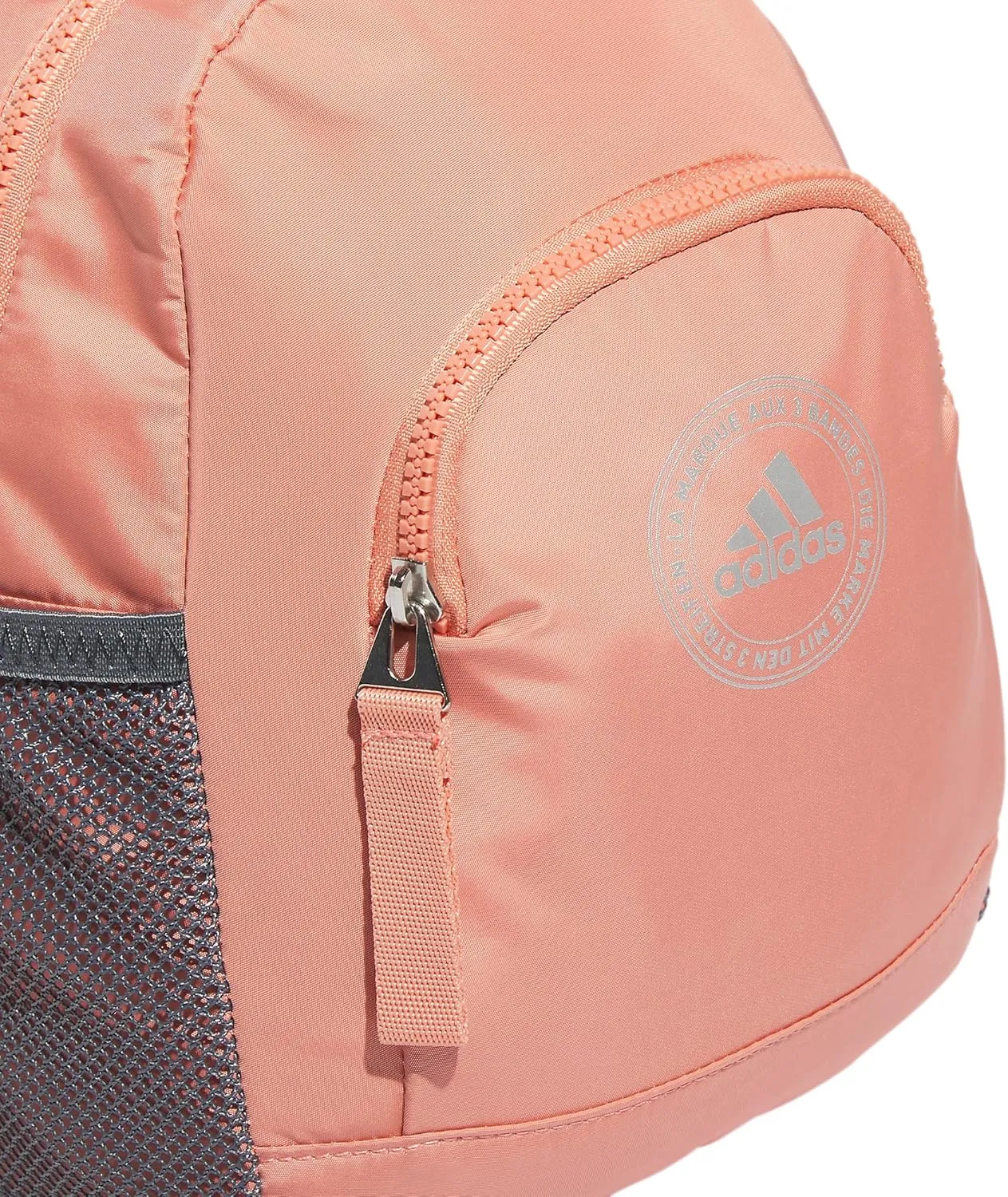 adidas Linear Mini Backpack Small Travel Bag Discontinued, Wonder Clay/Silver Metallic, OSFA