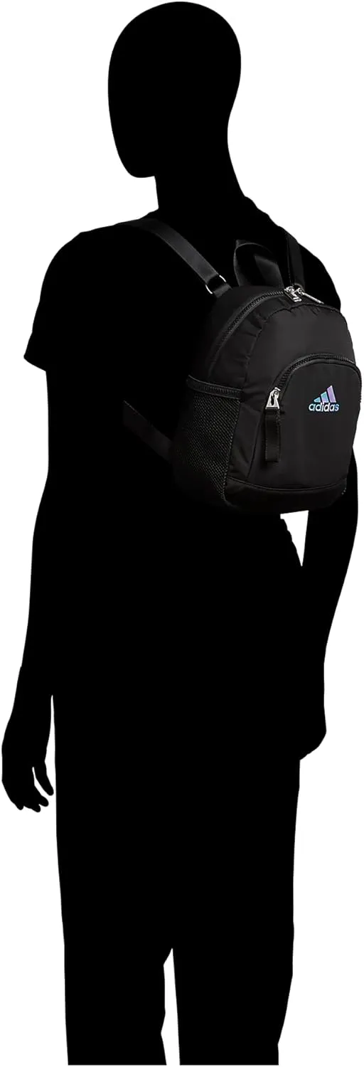 adidas Linear Travel Bag Small Men Womens Mini Backpack, Black, OSFA