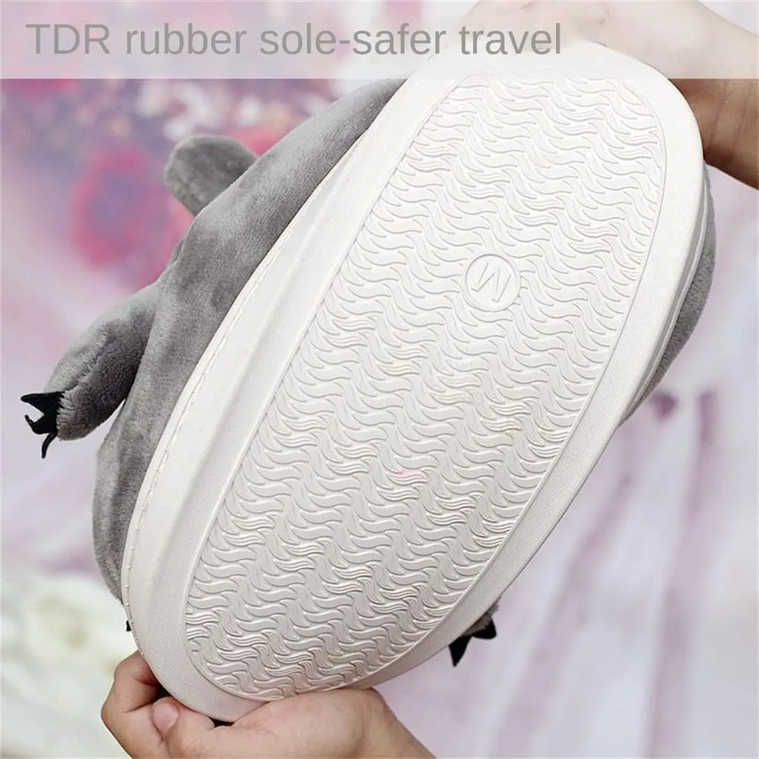 Adult Unisex Elephant & Hamster Slippers - Comfortable, Warm Animal Cartoon Cotton Shoes