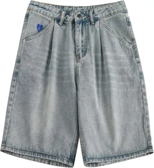 Aelfric Eden Washed Wrinkle Jorts Mens Denim Jean Short Casual Summer Knee Length Shorts Streetwear Trendy Outfits