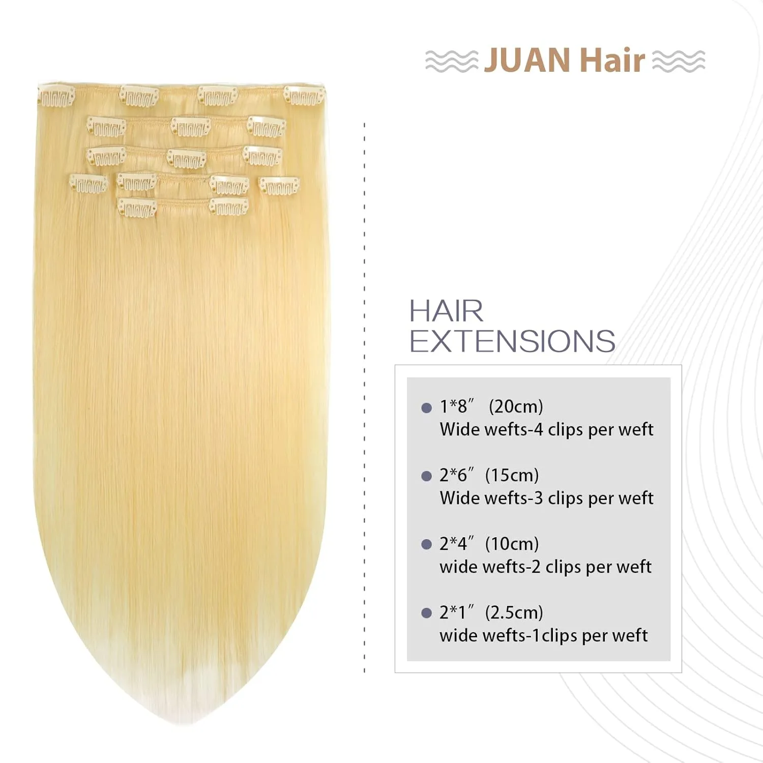 Aison Blonde Clip in Hair Extensions Real Human Hair 70G Bleach Blonde 100% Remy Human Hair Soft Silky Straight 7pcs 16clips One Pack (18 Inch #613)