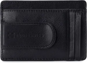 Alpine Swiss RFID Dermot Money Clip Front Pocket Wallet For Men Leather Comes in a Gift Box