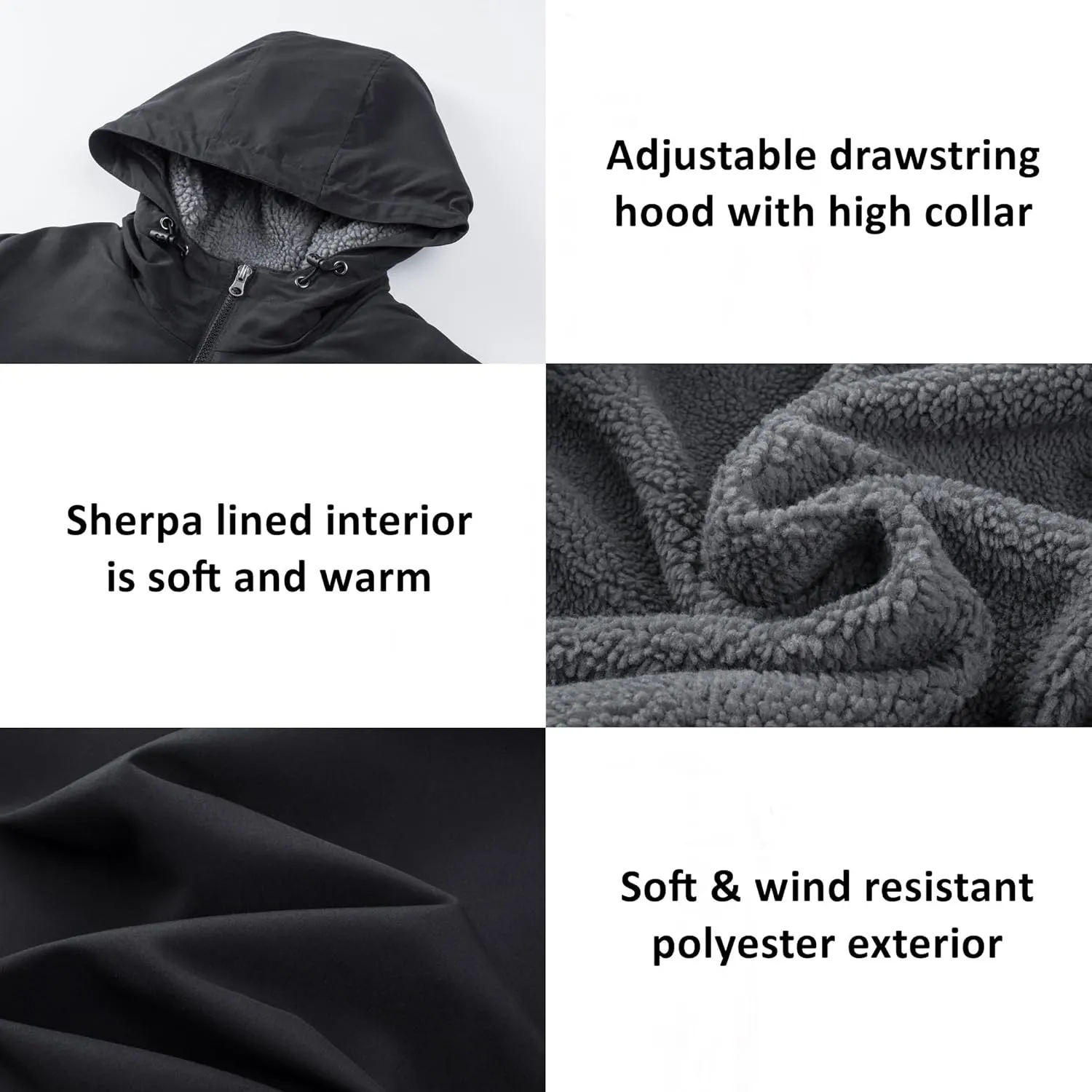 Alpine Swiss Shane Mens Sherpa Lined Parka Hooded Winter Coat Cargo Utility Jacket