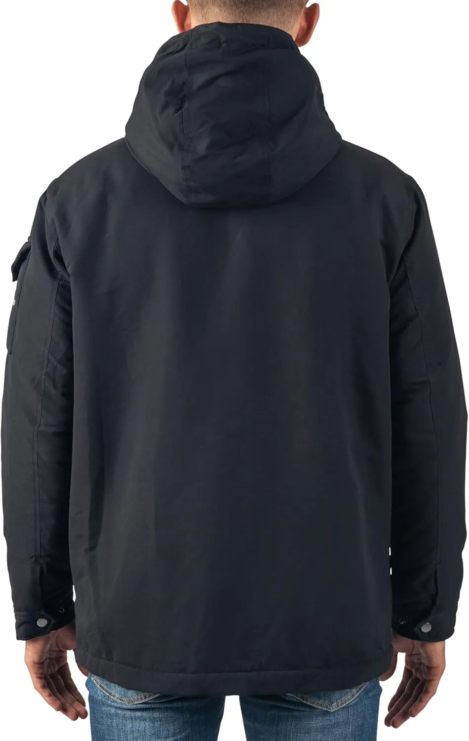 Alpine Swiss Shane Mens Sherpa Lined Parka Hooded Winter Coat Cargo Utility Jacket