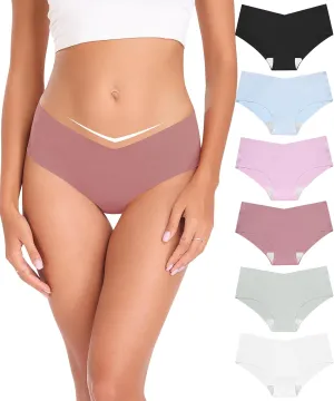 Altheanray Womens Underwear Bikini Silky Seamless Underwear for Women Panties Cheeky Hipster No Show Women's Underwear