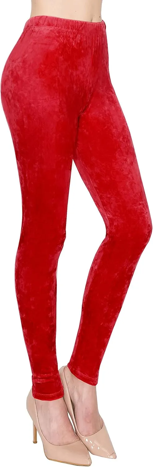 ALWAYS Casual Velvet Leggings Women - Super Soft Warm Winter Yoga Pants