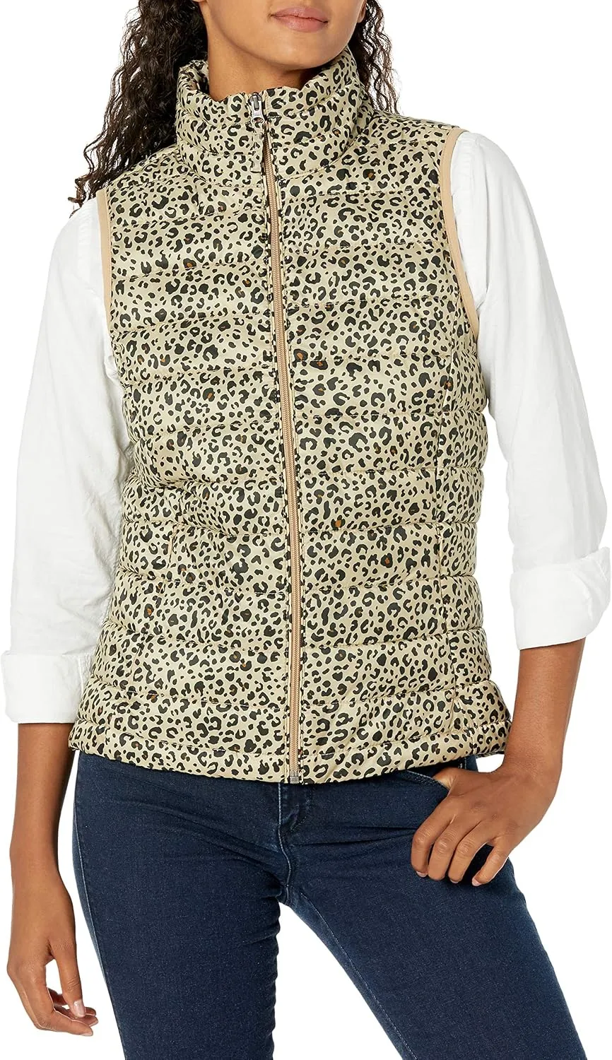 Amazon Essentials Women's Lightweight Water-Resistant Packable Puffer Vest