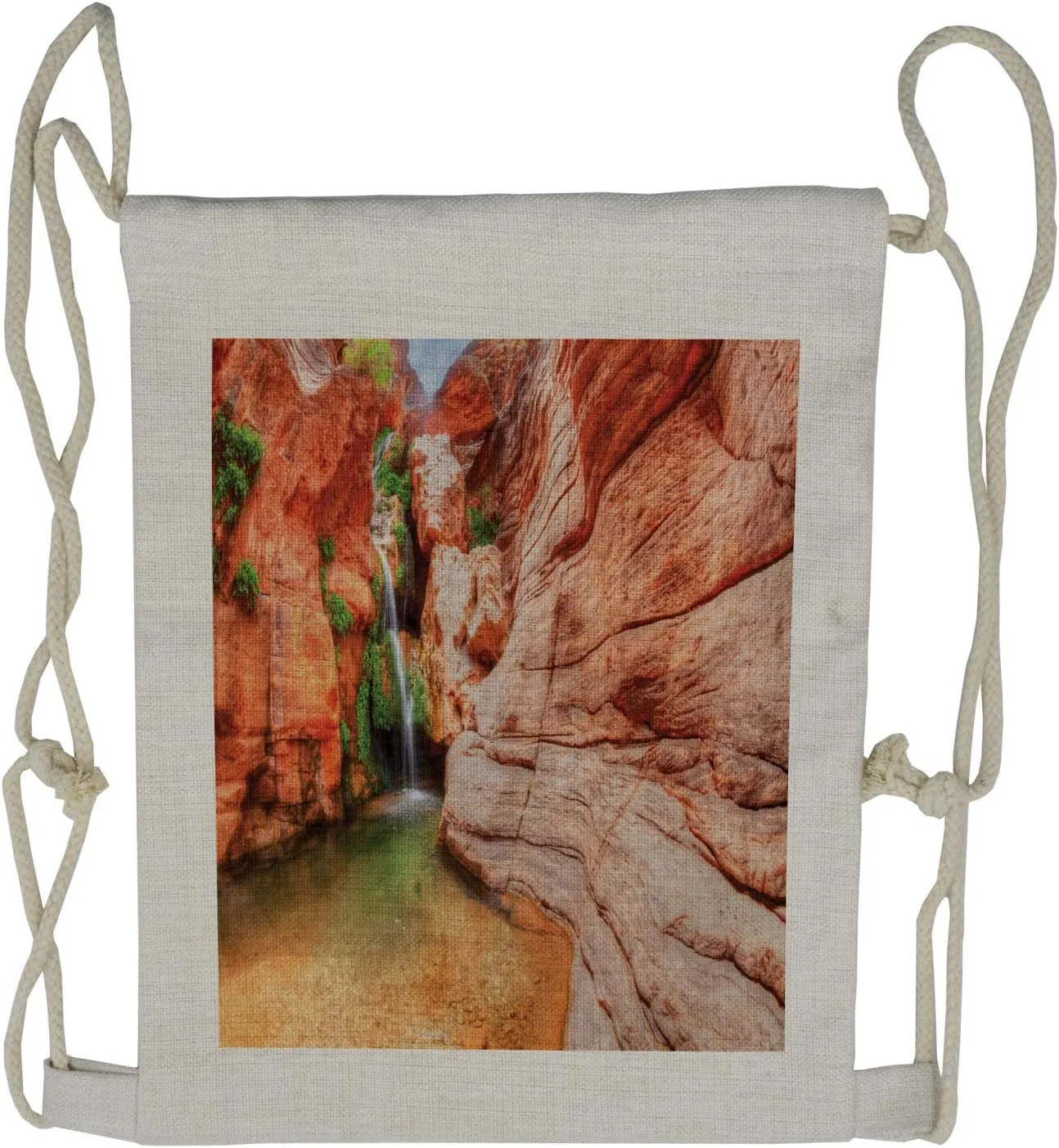 Ambesonne American Drawstring Backpack, Colorado River Plateau, Sackpack Bag