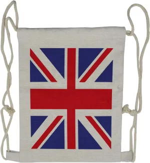 Ambesonne Union Jack Drawstring Backpack, British Loyal, Sackpack Bag