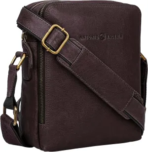ANTONIO VALERIA Alex Washed Leather Crossbody Bag