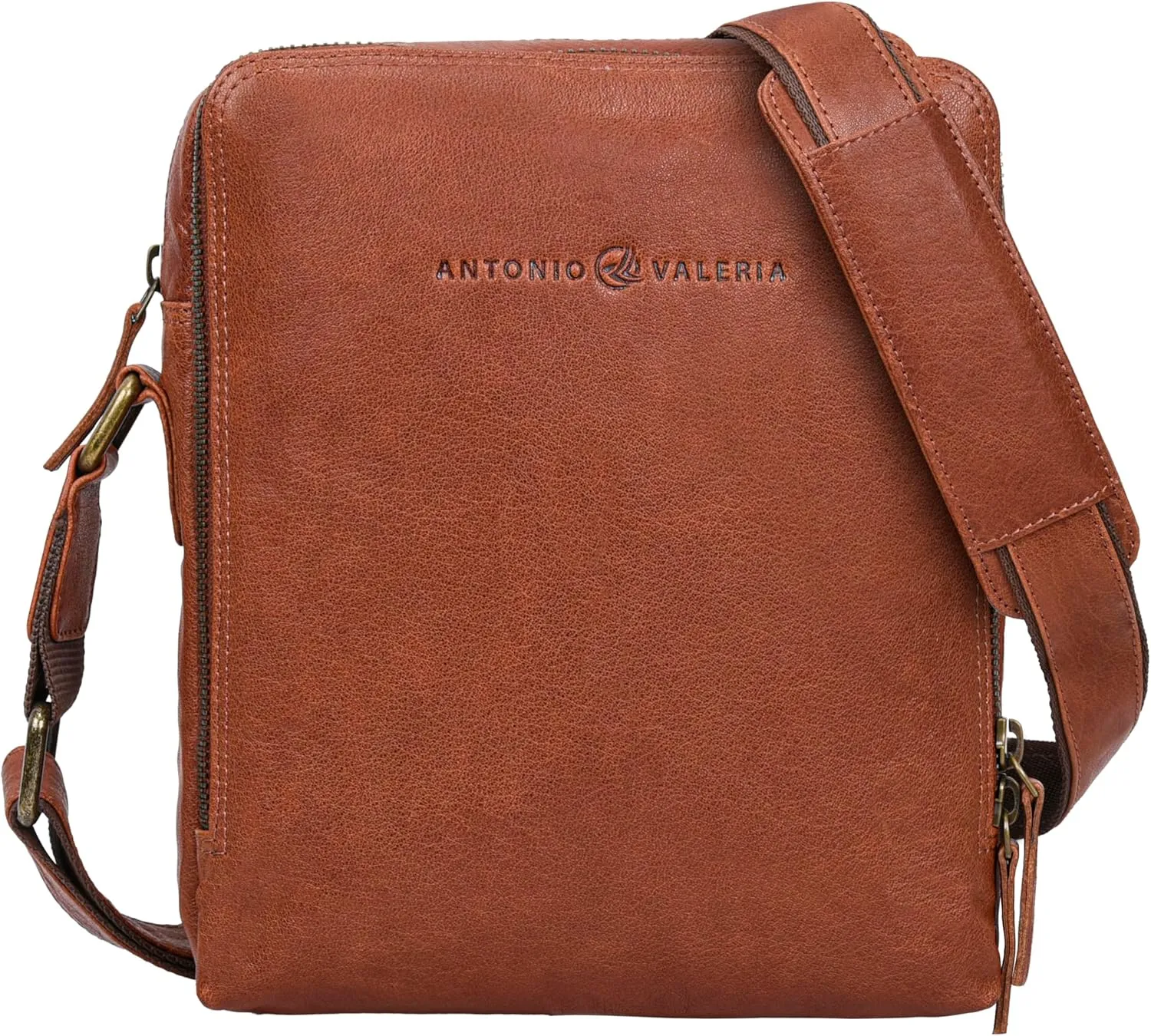 ANTONIO VALERIA Alex Washed Leather Crossbody Bag